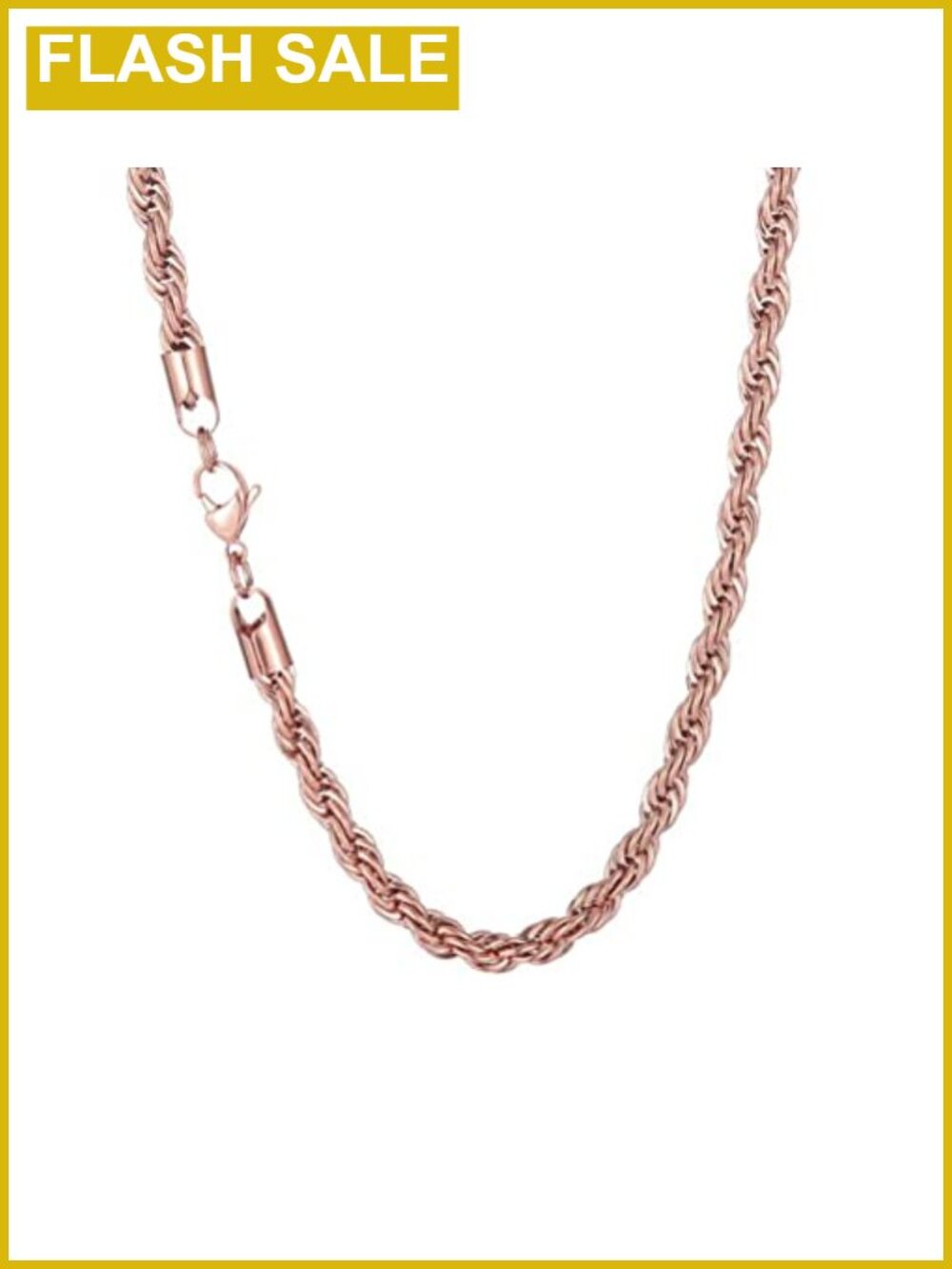 Men's Women's Stainless Steel Rope Chain Necklace Lobster Clasp 20 Inch